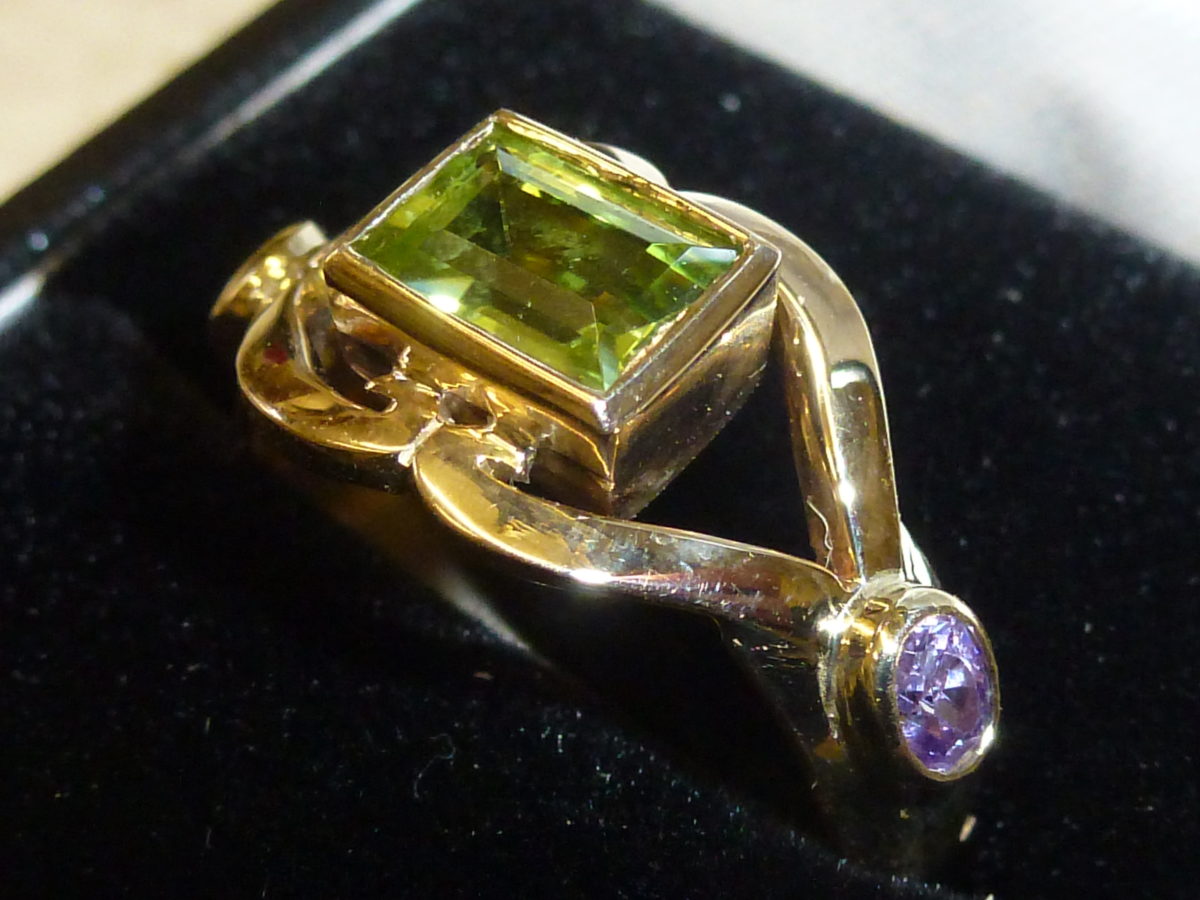 Peridot & Tanzanite Ring